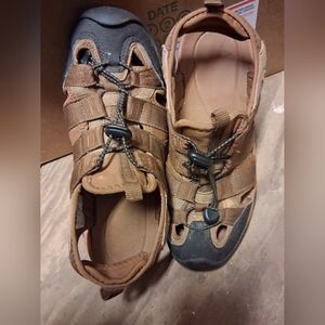 Source Unknown Brown and Black Men's Outdoor Sandals